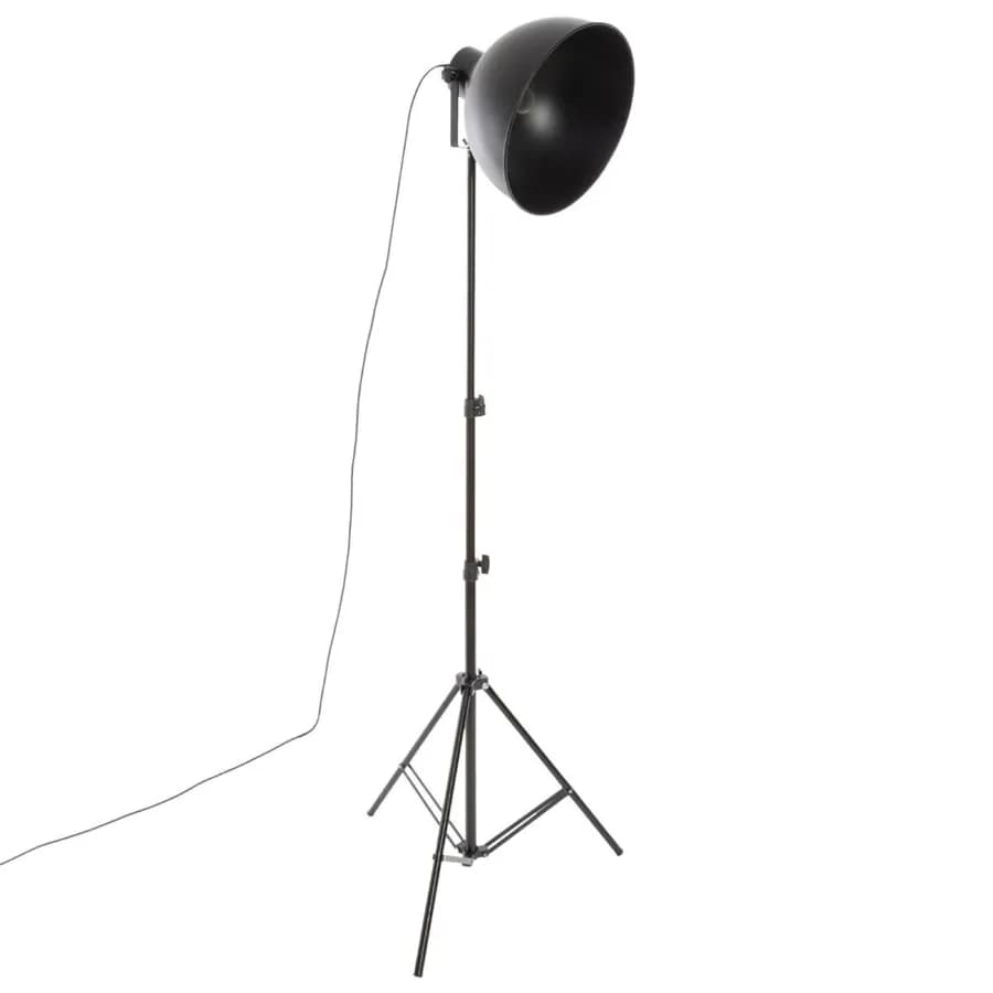 Piantana 175h cm industrial in metallo nero