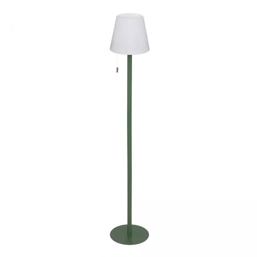 Piantana da esterno dimmerabile 108 h cm in acciaio verde con paralume in polipropilene bianco - Glame