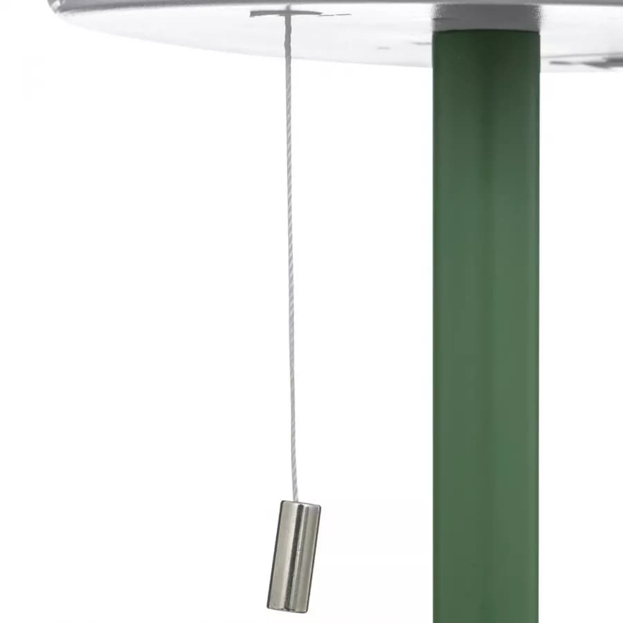 Piantana da esterno dimmerabile 108 h cm in acciaio verde con paralume in polipropilene bianco - Glame