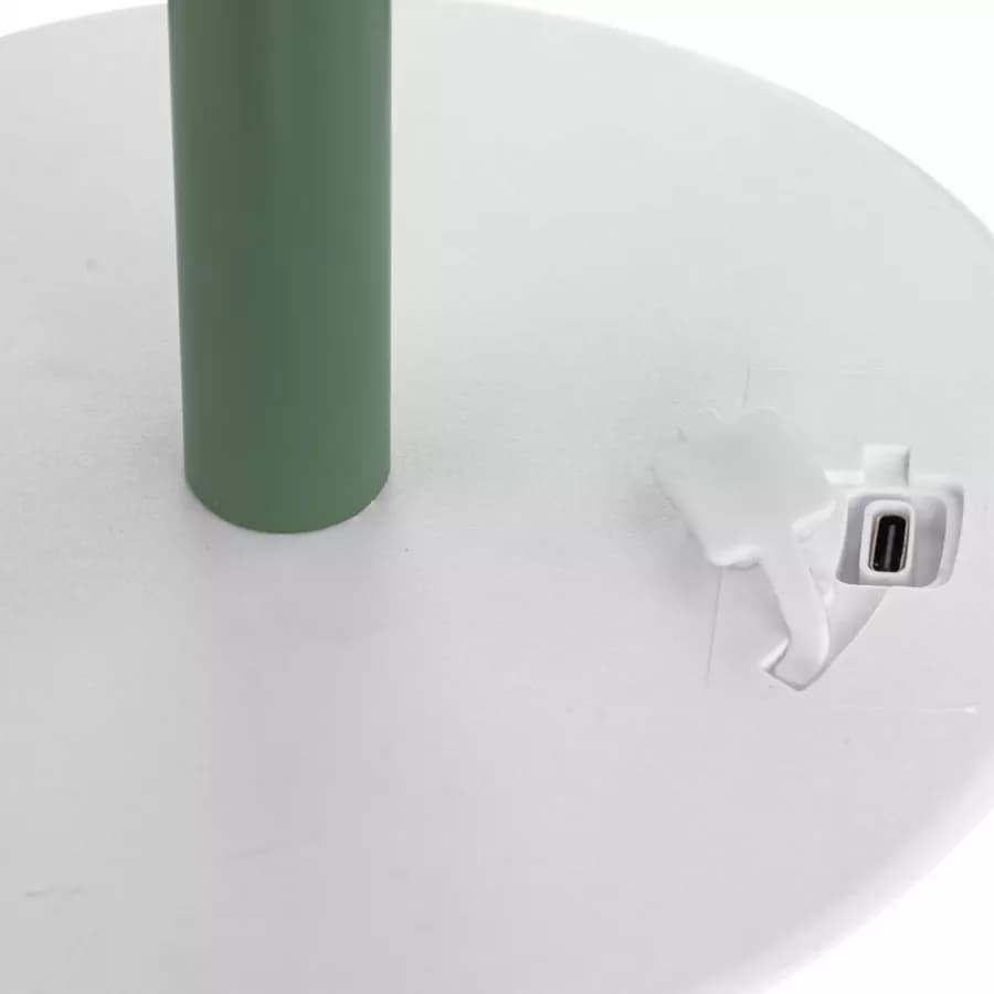 Piantana da esterno dimmerabile 108 h cm in acciaio verde con paralume in polipropilene bianco - Glame