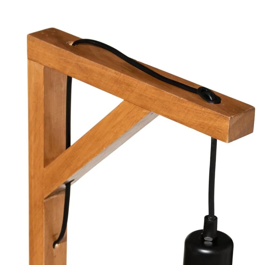 Piantana 148h cm in legno di pino naturale