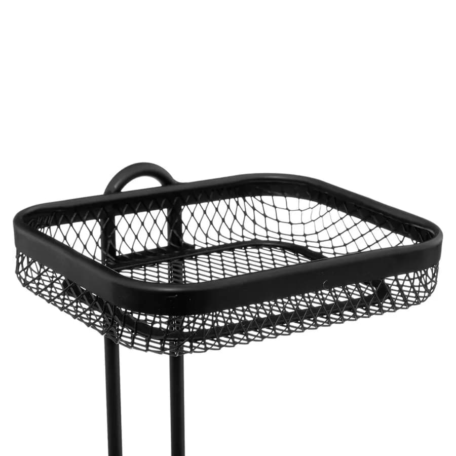Piantana portarotolo 73h cm in metallo nero con riserva