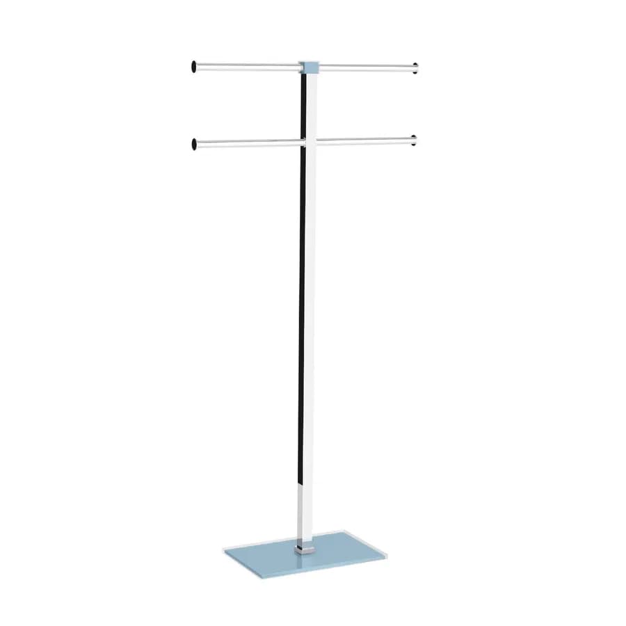 Piantana portasalviette 4 bracci in acciaio inox e resina celeste - Rainbow di Gedy