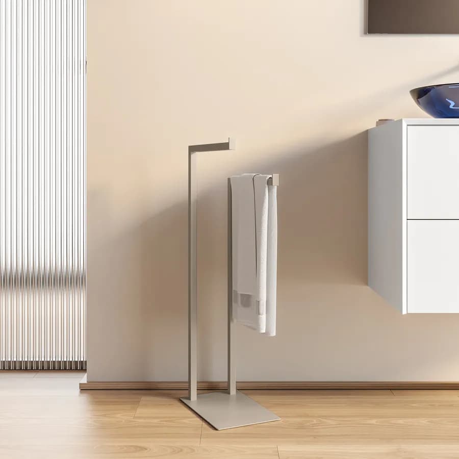 Piantana portasalviette in acciaio inox tortora opaco - Clover