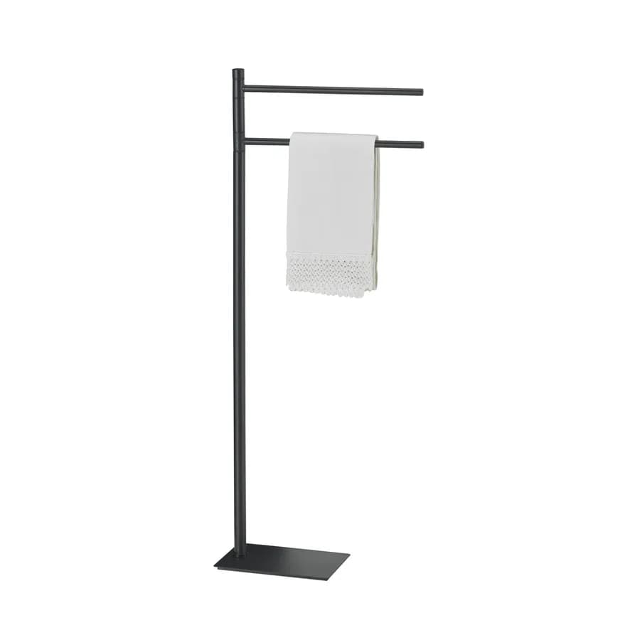 Piantana portasciugamani in acciaio inox nero - Trilly di Gedy