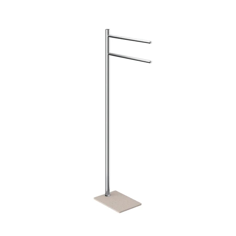 Piantana portasciugamani in acciaio inox con base beige - Trilly di Gedy