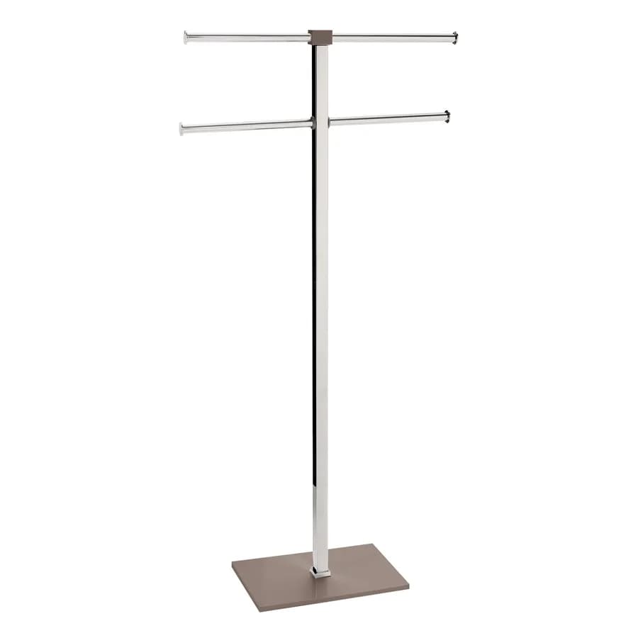 Piantana portasciugamani a 4 bracci in acciaio inox e base tortora - Rainbow di Gedy