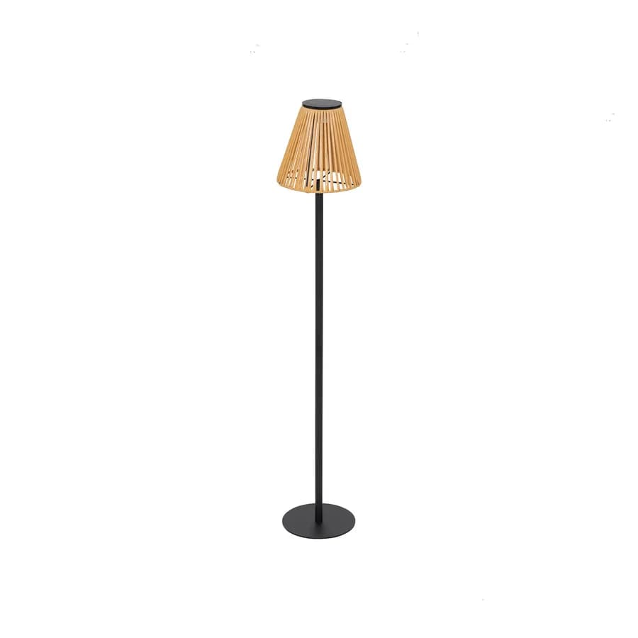 Piantana solare 108 h cm in acciaio nero e paralume in pvc - Nernia