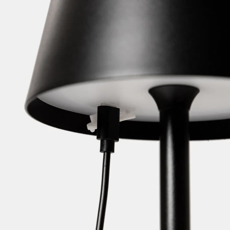 Piantana touch a LED in alluminio nero con altezza regolabile - Classic