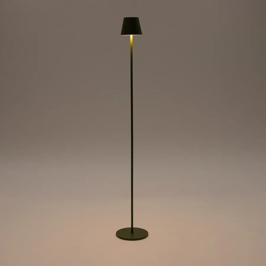 Piantana touch a LED in alluminio verde con altezza regolabile - Classic