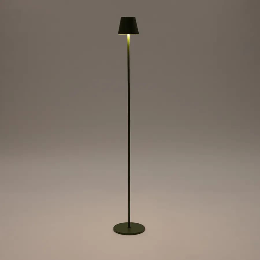 Piantana touch a LED in alluminio verde con altezza regolabile - Classic