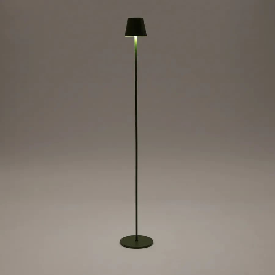 Piantana touch a LED in alluminio verde con altezza regolabile - Classic