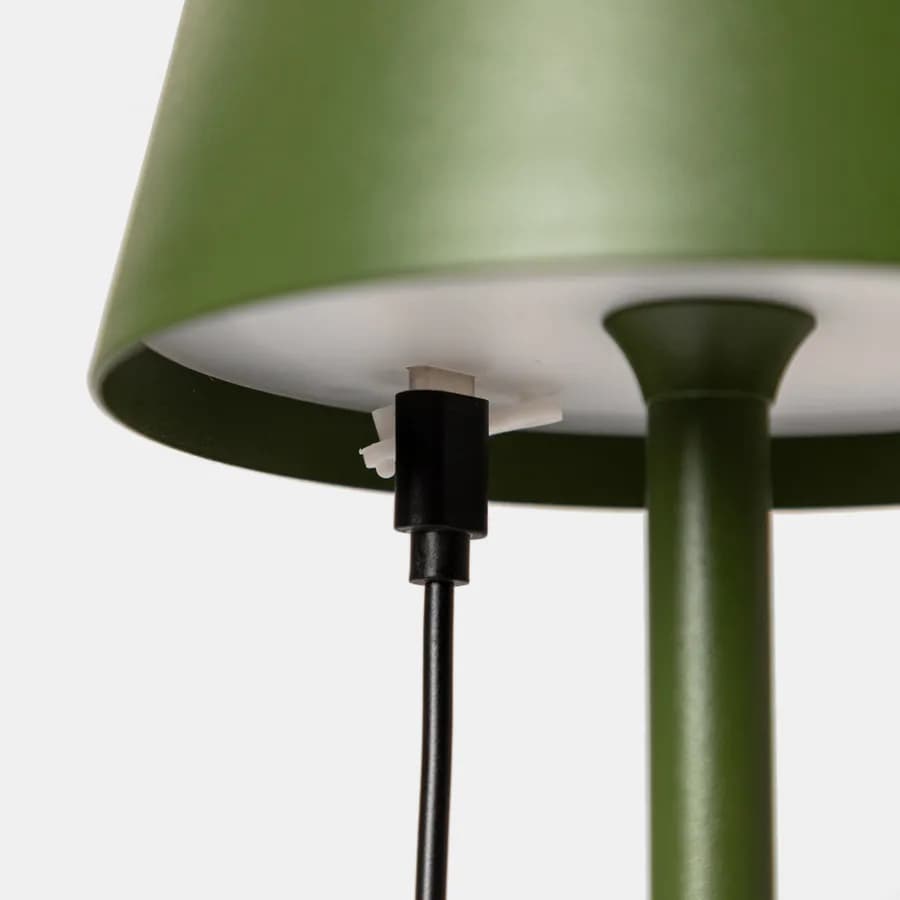 Piantana touch a LED in alluminio verde con altezza regolabile - Classic