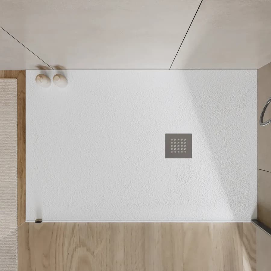 Piatto doccia 120x100 cm bianco effetto pietra riducibile - Liat