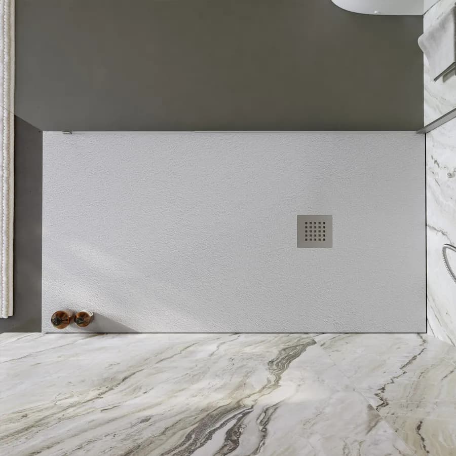 Piatto doccia 160x70 cm grigio effetto pietra riducibile - Liat