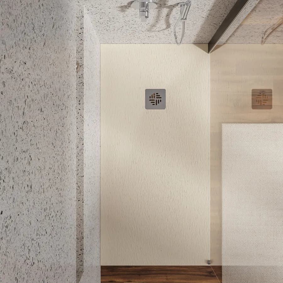 Piatto doccia 70 X 150 cm effetto pietra riducibile sabbia - Nalos