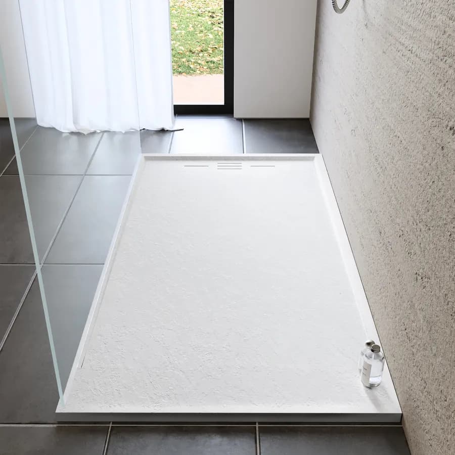 Piatto doccia 70x150 cm bianco effetto pietra riducibile - Block
