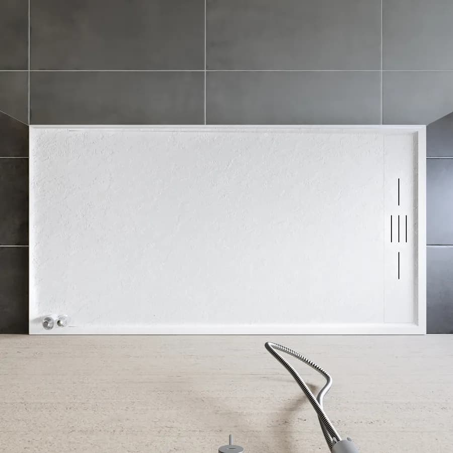 Piatto doccia 70x150 cm bianco effetto pietra riducibile - Block