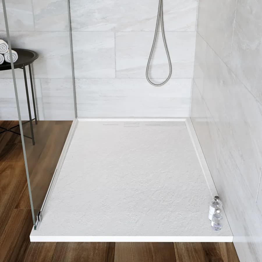Piatto doccia 70x90 cm bianco effetto pietra riducibile - Block