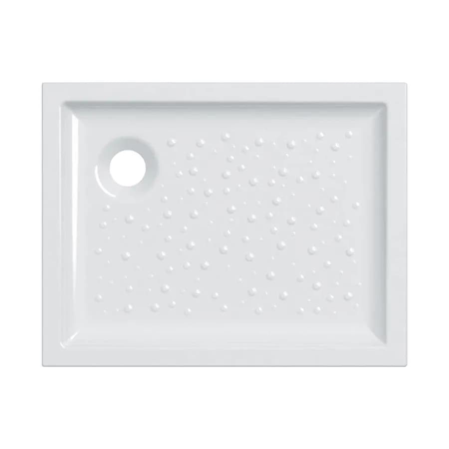 Piatto doccia 80x100 cm Geberit Bastia ceramica smaltata bianco lucido