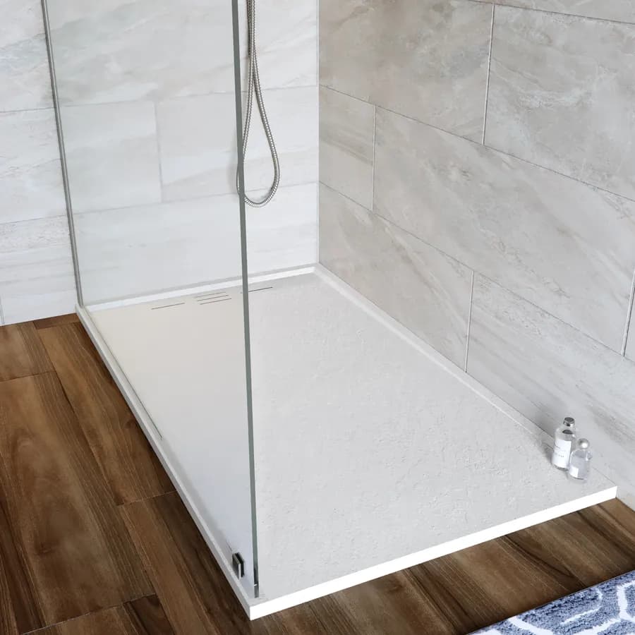 Piatto doccia 80x140 cm bianco effetto pietra riducibile - Block