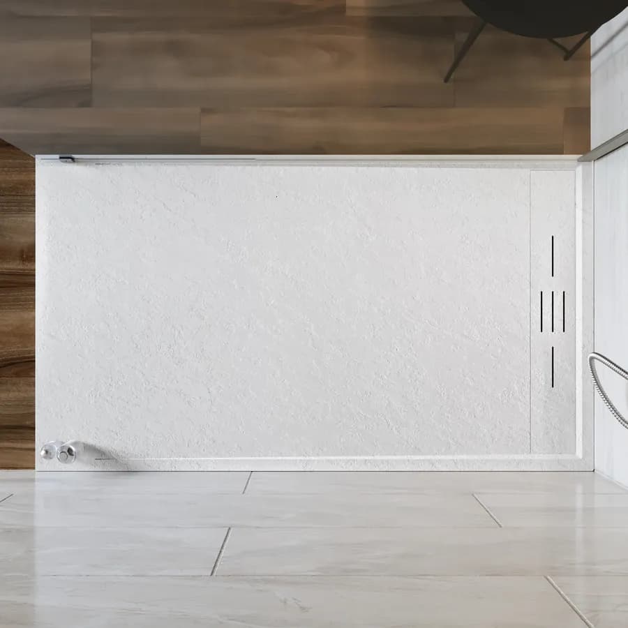 Piatto doccia 80x140 cm bianco effetto pietra riducibile - Block