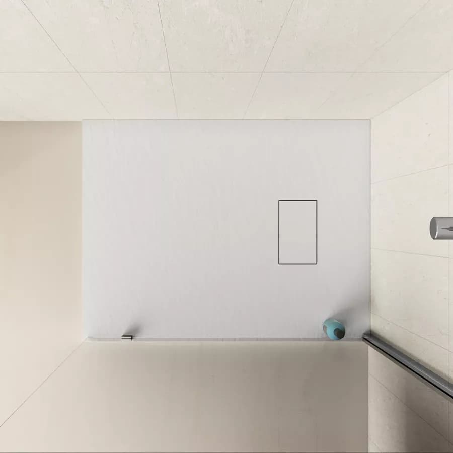 Piatto doccia 90x80 cm ultraslim riducibile bianco effetto pietra - Rok