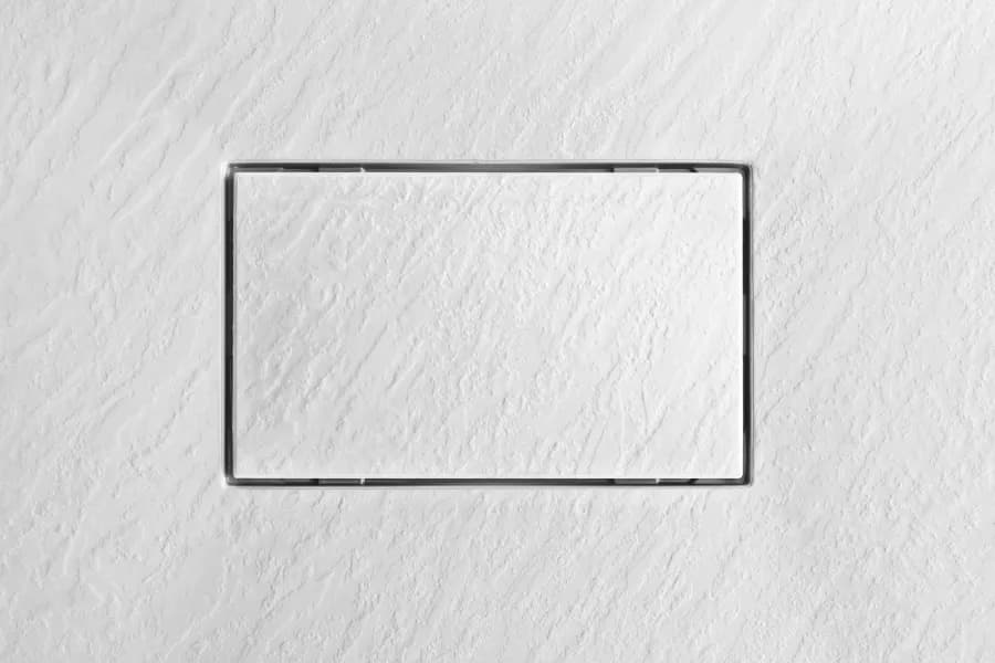 Piatto doccia 90x80 cm ultraslim riducibile bianco effetto pietra - Rok