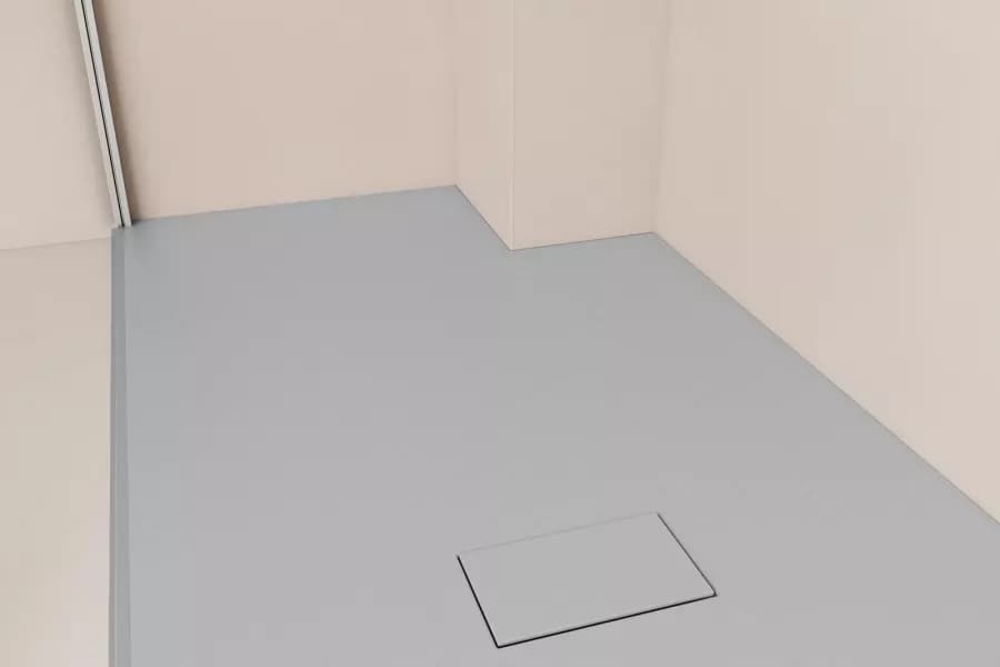 Piatto doccia 90x80 cm ultraslim riducibile grigio effetto pietra - Rok