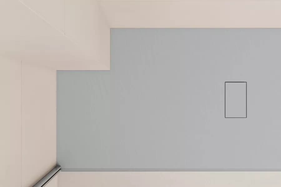 Piatto doccia 90x80 cm ultraslim riducibile grigio effetto pietra - Rok