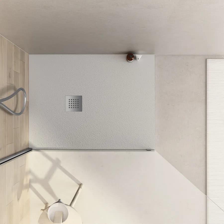 Piatto doccia 90x70 cm grigio effetto pietra riducibile - Liat