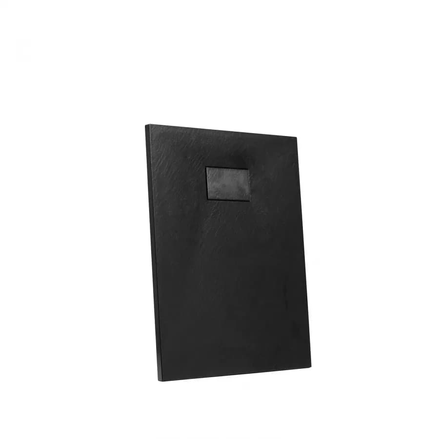 Piatto doccia 90x70 cm ultraslim riducibile nero effetto pietra - Rok