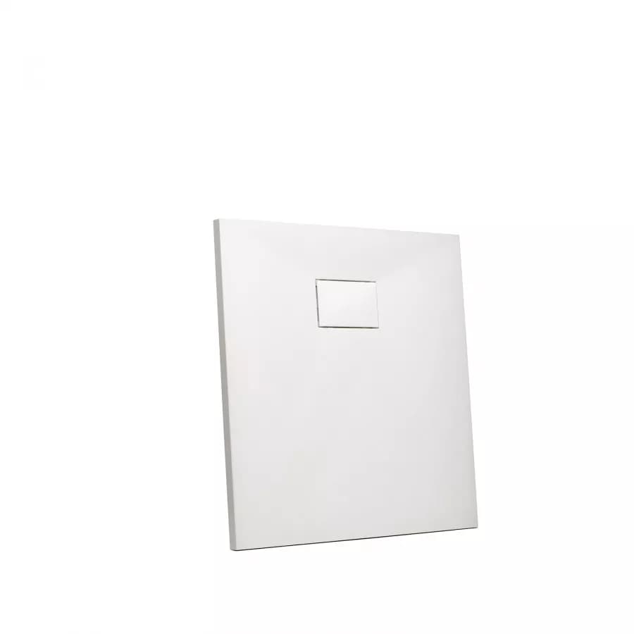 Piatto doccia 90x90 cm ultraslim riducibile bianco effetto pietra - Rok
