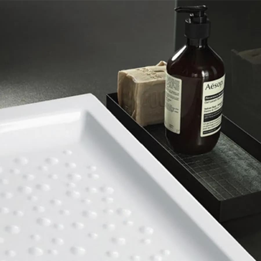 Piatto doccia 90x90 cm Geberit Bastia ceramica smaltata bianco lucido