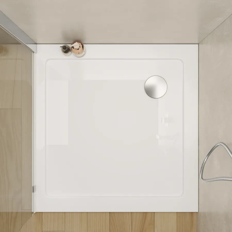 Piatto doccia 80x80 cm ultrapiatto altezza 3,5 cm in policril - Prist