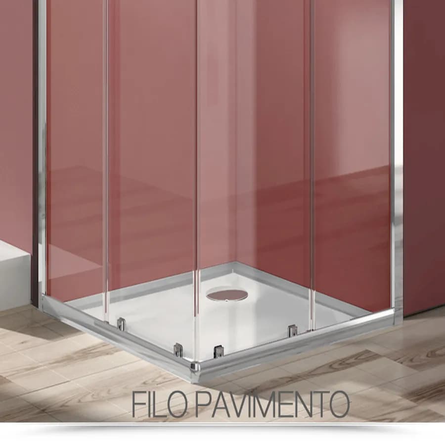 Piatto doccia 80x80 cm ultrapiatto altezza 3,5 cm in policril - Prist