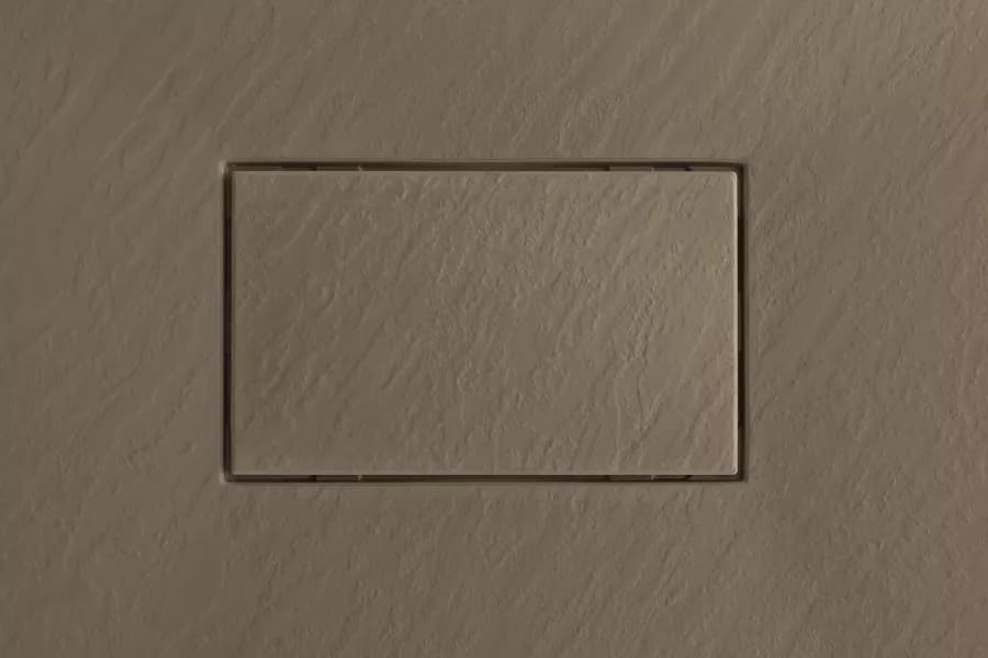 Piatto doccia 120x70 cm ultraslim riducibile cappuccino effetto pietra - Rok