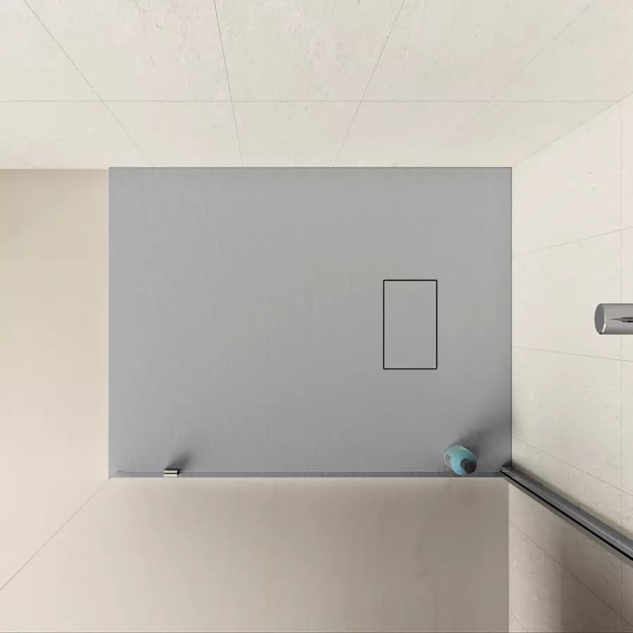 Piatto doccia 100x70 cm ultraslim riducibile grigio effetto pietra - Rok
