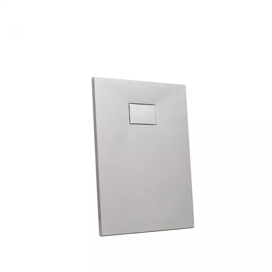Piatto doccia 100x70 cm ultraslim riducibile grigio effetto pietra - Rok