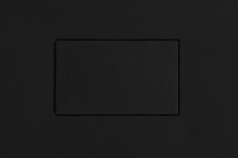 Piatto doccia 80x80 cm ultraslim riducibile nero effetto pietra - Rok