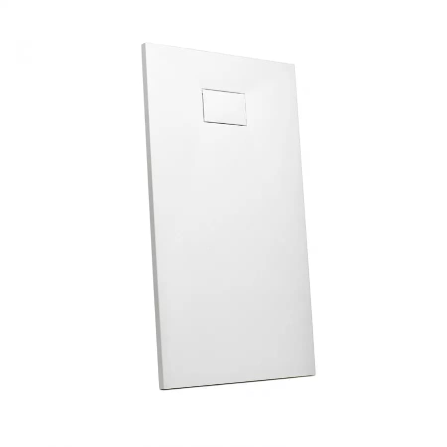 Piatto doccia 150x80 cm ultraslim riducibile bianco effetto pietra - Rok