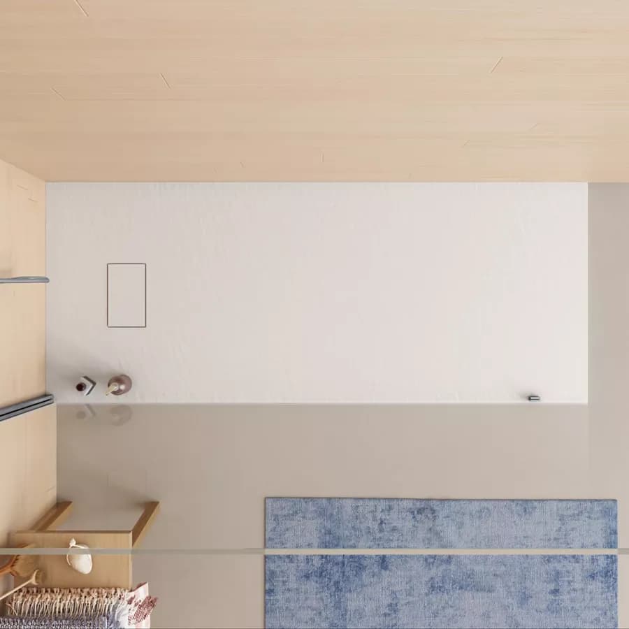Piatto doccia 160x70 cm ultraslim riducibile bianco effetto pietra - Rok