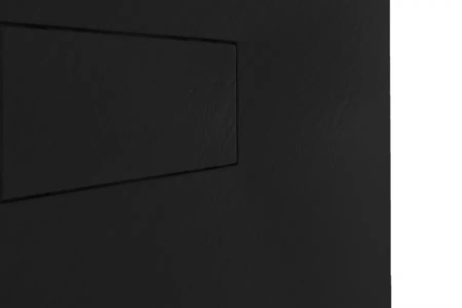 Piatto doccia 160x80 cm ultraslim riducibile nero effetto pietra - Rok