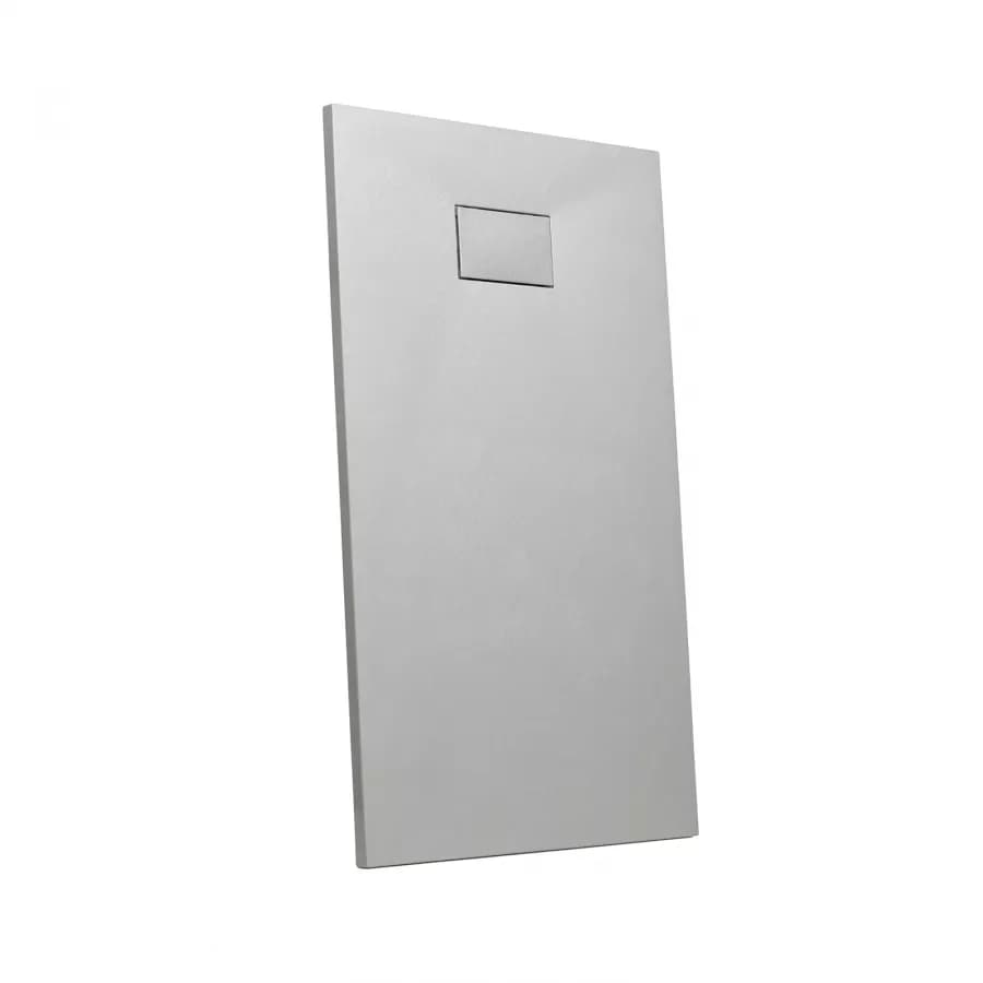 Piatto doccia 180x90 cm ultraslim riducibile grigio effetto pietra - Rok