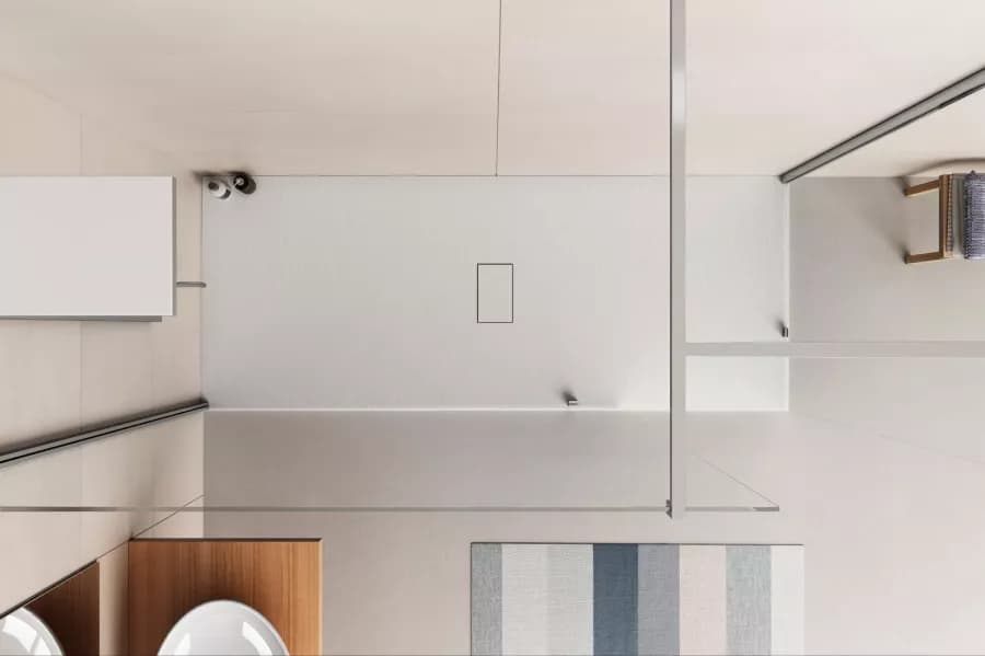 Piatto doccia 200x80 cm ultraslim riducibile bianco effetto pietra - Rok