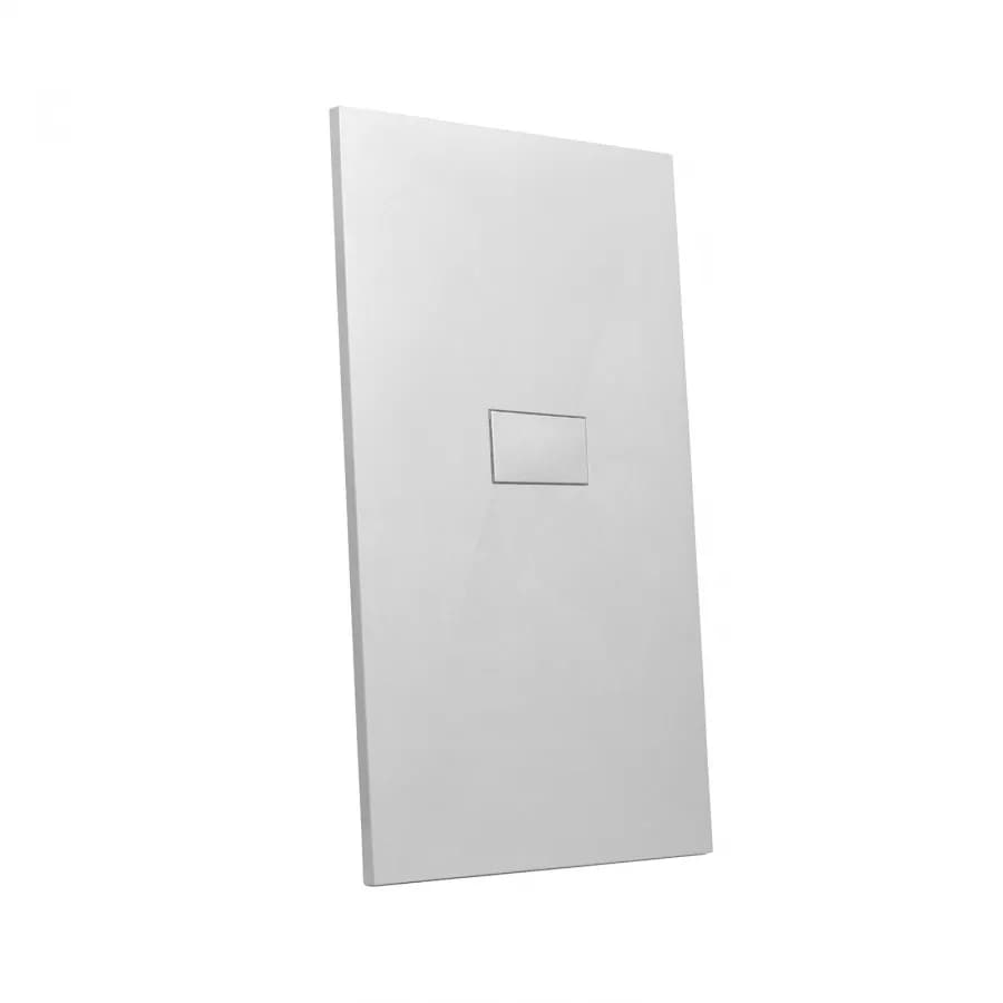 Piatto doccia 200x80 cm ultraslim riducibile bianco effetto pietra - Rok