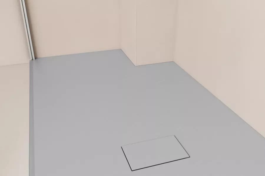 Piatto doccia 140x70 cm ultraslim riducibile grigio effetto pietra - Rok