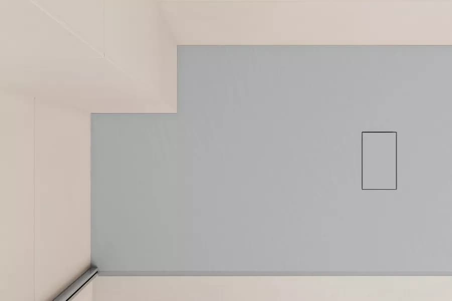 Piatto doccia 140x70 cm ultraslim riducibile grigio effetto pietra - Rok