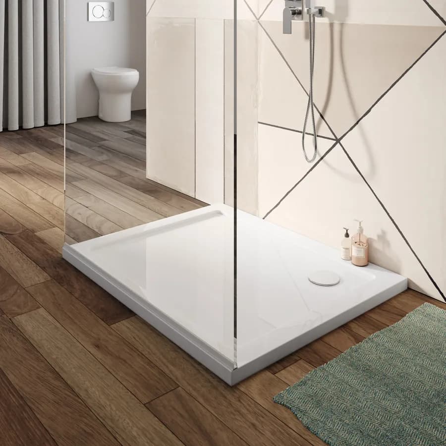 Piatto doccia 90x100 cm ultrapiatto altezza 3,5 cm in policril - Prist