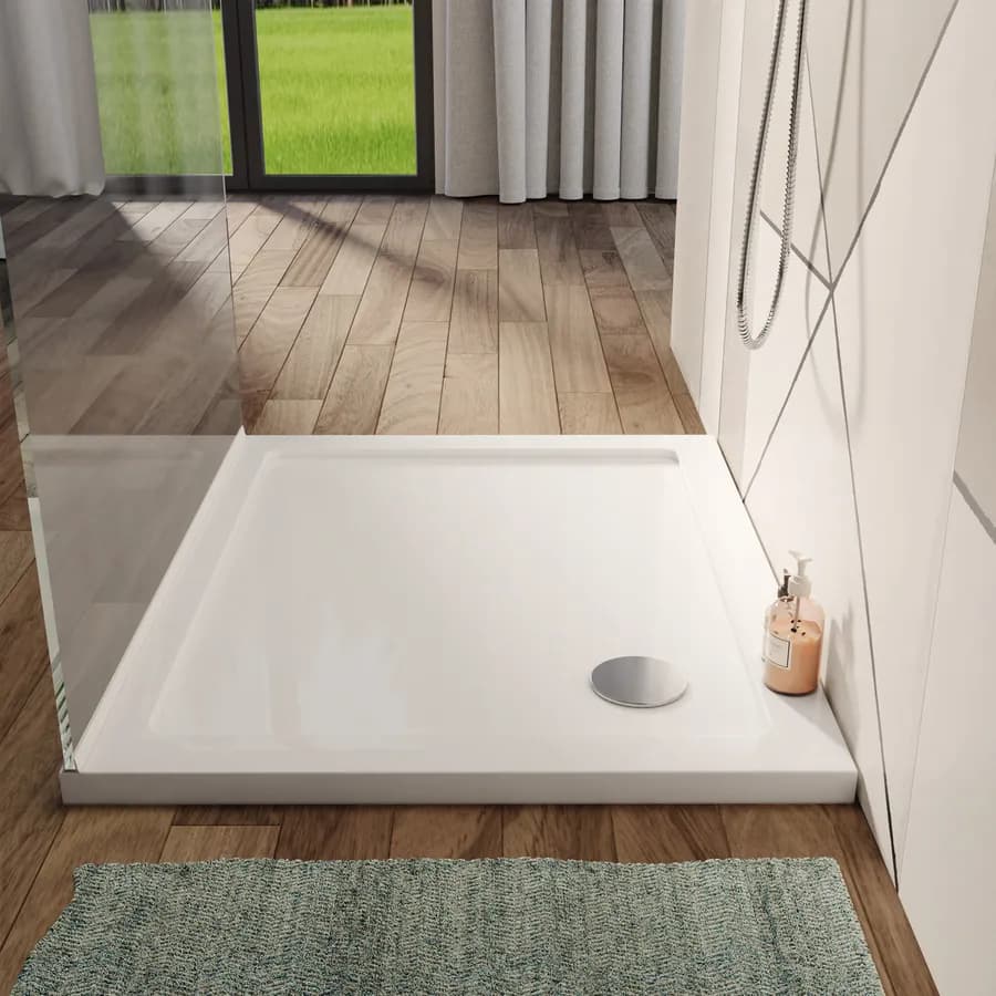 Piatto doccia 90x100 cm ultrapiatto altezza 3,5 cm in policril - Prist